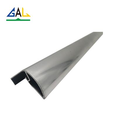 China Triangular Aluminum Profile V-Groove Processing Industry High Precision Groove Rail Aluminum Profile for sale