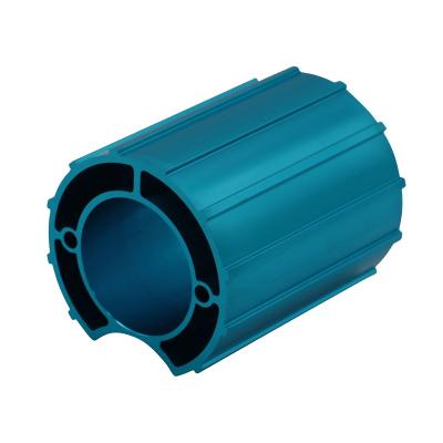 China Wholesale Blue Aluminum Profiles Motor Processing Industry Aluminum Housing Profile For Motor Cooling Shell for sale