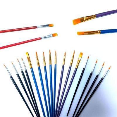 China High Quality Nylon Hair Artist Acrylic Paint Paint Brush Set for Painting for sale