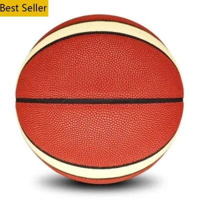 China Advanced PU Microfiber Compound Leather Custom Leather Basketball With Customer Own Logo for sale