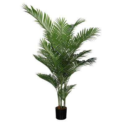 China 6ft Tall Environmental Factory Customized Plastic Greenery Artificial Palm Tree For Outdoor Decor for sale