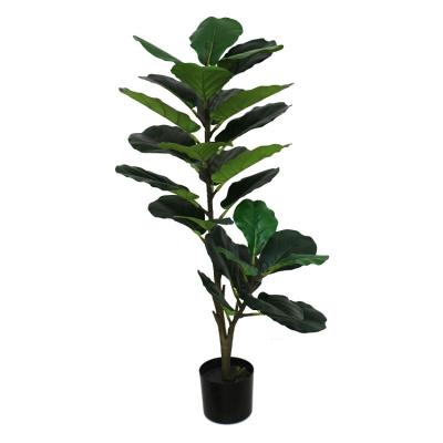 China Environmental Faux Nearly Natural Green Home Decor Fake Fiddle Fig Artificial Lyrata Tree for sale