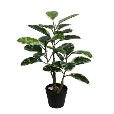 China OEM Environmental Artificial Plant Wholesale Rubber Ficus Bonsai Trees In Pot Fake Greenery Indoor Outdoor Decoration for sale