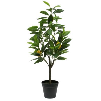 China Dongguan Environmental Factory Wholesale Artificial Lemon Potted Small Bonsai Trees For Indoor Home Decor for sale