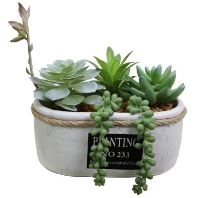 China Wholesale High Environmental Quality Decorative Simulation Mini Lotus Artificial Succulents for sale