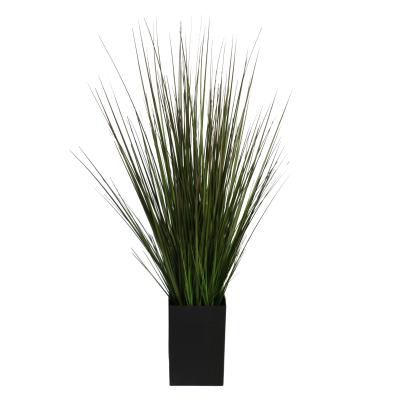 China Traditional Artificial Grass In Plastic Pot Onion Grass for sale