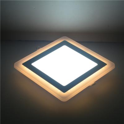 China Aluminum mode open installation two color led panel light bule+white for sale