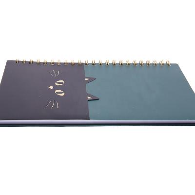 China Eco - Friendly Promo Logo PP Custom Notebook Cover Paper Eco - Friendly Spiral Notepad for sale