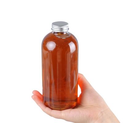 China Best Selling Food Grade 500ml Clear Plastic Bottles Food Packaging Fruit Juice Beverage Bottle Shampoo Plastic Bottle for sale