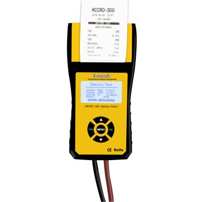 China Lancol lead acid battery tester with 12 volt battery tester car diagnostic tool micro printer 300 for sale