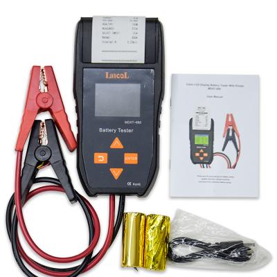 China Color LCD Show 12V Car Battery Capacity Alternator Internal Resistance Analyzer Battery Tester with Printer for sale