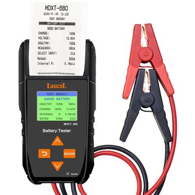 China Color LCD Display Digital Lancol 12V Battery Tester Analyzer With Printer Battery Tester Car MDXT-680 for sale