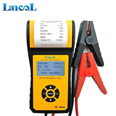 China All Cars Starting 12v 12v Battery Car Diagnostic Tool Micro 300 Battery Charge Tester With Printer for sale