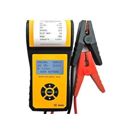 China 12V LEAD BATTERY Auto Diagnostic Tool MICRO-300 Digital 12V Car Battery Tester Analyzer with Printer for sale