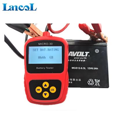 China Automotive Battery Impedance 12V Motorcycle Tools 12V Battery Ester Smart Analyzer Micro-30 for sale