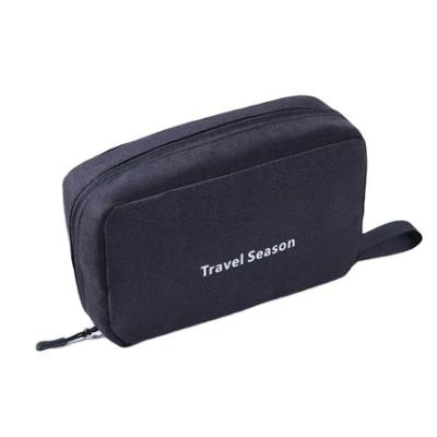 China Travel Durable Bulk Multicolor Water Resistant Polyester Material Promotional Shaving Dopp Kit Toiletry Case Cosmetic Bag For Man for sale