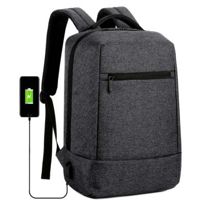 China ZJ Anti-theft Laptop Backpack With Mid Layer Left Outer Unisex Nylon Zipper Computer Fashion Polyester Men's Usb Bag Soft Fill Handle for sale