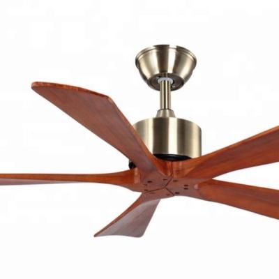 China 52 Inch Simple Modern Simple Modern Restaurant Decorative Warehouse Wood Energy Saving Ceiling Fan Without Light for sale