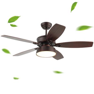 China Modern Decorative Revsere Positive Function Air Cooling Ceiling Fan With Changeable Light 5 Pcs Plastic Blades Remote Control Light for sale