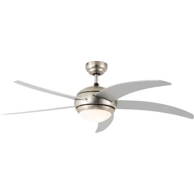 China Positive Reverse Function Retracted Blades 220 Crystal 52 Inch 110 V Ceiling Fans Lights Remote Control Lamp Home Led Modern Tricolor Round for sale