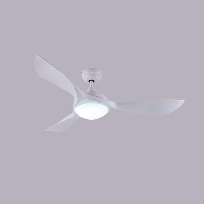 China Modern Simple European Style 52 Inch ABS Blades Decorative DC Ceiling Fan Lamp With LED Light for sale