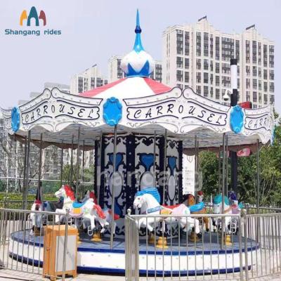 China Amusement amusement park rides amusement park rides the 16 luxury seats merry carousel rides disappear round carousel for sale for sale