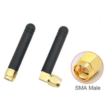 China External 2.4GHz Router WIFI Antenna 2dBi with RP SMA Male 5.8ghz 7*52.5mm for sale