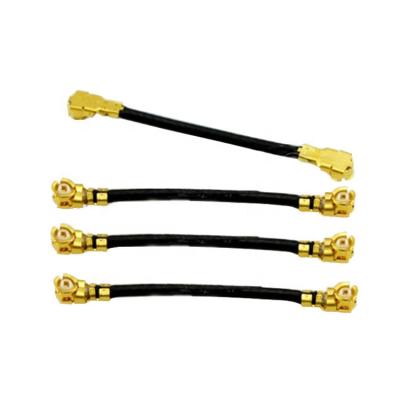 China Black IPEX MHF 1.13/0.81 Jumper Pigtail Cable Double End UFL Connector Cables 10cm or Customization for sale