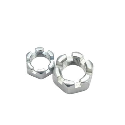 China Heavy industry stock large carbon steel standard hex castle nut and customize to hex slotted nuts for sale