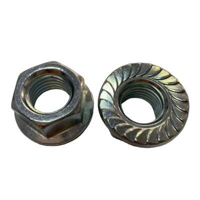 China Factory direct din6923 carbon steel hex flange nut m2 m4 m6 m8 m10 m12 m16 m20 m30 heavy industry for sale