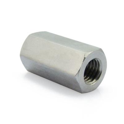 China Heavy Industry Long Hex Nut , DIN6334 Galvanized Round Hex Coupling Nuts for sale