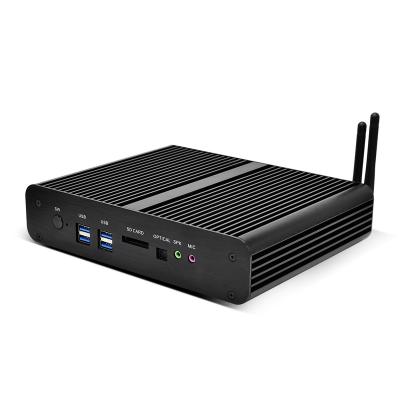 China 2022 New 11th Gen Fanless Mini PC Core i7 1165G7 10710U 8565U Industrial Gaming PC NUC 4K HTPC 2*DDR4 M.2 PCIe Micro SSD Desktop Computer for sale