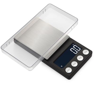 China WITH LID 100G/0.01G Mini Tare Rectangle Pocket Scale Portable Weight Scale With Lid for sale