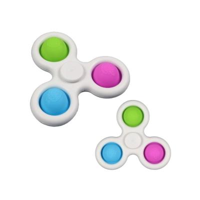 China Silicone Most Popular Exquisite Appearance Toy Hand Fidget Spinner Anti Stress Spinning Simple Ripple 2 in 1 for sale