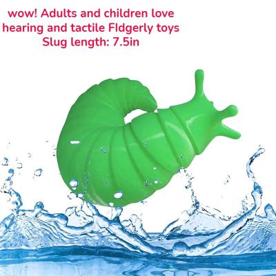 China New PP Decompression Toys Flexible 3D Snail Slug Kids Stir Relief Sensory Toy Colorful Relief Squishy Slug for sale