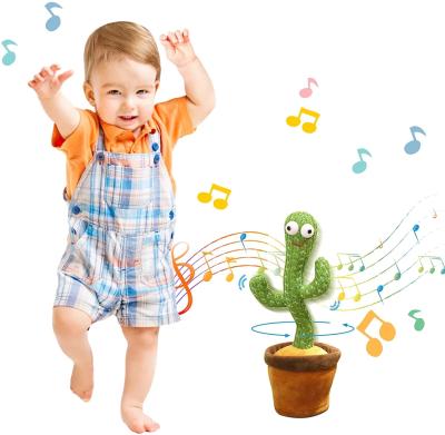 China PP Cotton Dancing Cactus Toy Electric Singing 120 Songs Twisting Cactus Plush Toy Luminous Recording Learning To Speak Twisting Plush Toy for sale