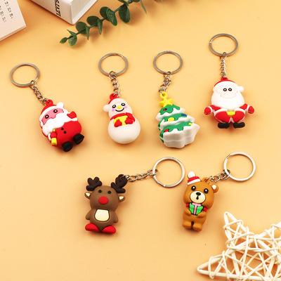 China Popular Christmas Toys Silicone Keychain Backpack Key Chain Pendant Even Silicone Ornaments Christmas Soft Key Pendant Gifts A Busy Person for sale