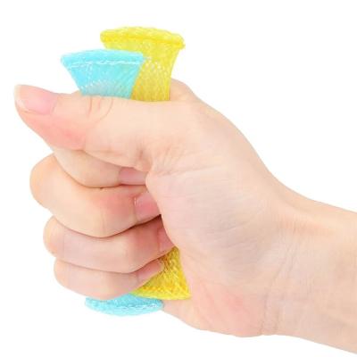 China Band Marbles Ball Autism ADHD Worry Toy Stress Relief Hand Fidget Therapy Toys Braided Mesh Sensory Toy Easy Bend With Marble for sale