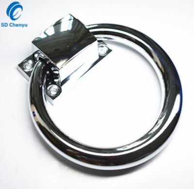 China Manufacturer Bulk Chrome Plated Modern Alloy Zinc Decorative Round Door Ring Knocker For Sale for sale