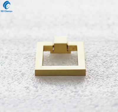 China For Cabinet Factory Wholesale Gold Square Cabinet Pull Ring Knob For Furniture for sale