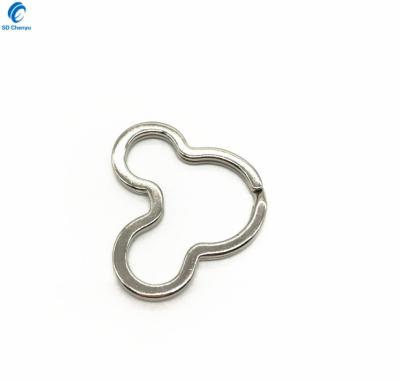 China Factory Wholesale Nickel Plated Miki Shaped Keychain Metal Factory For DIY for sale