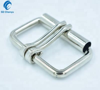 China Two Fork Pin Buckle Factory Wholesale Nickel Plated Double 2 Inch Forks Roller Strap Belt Buckles for sale