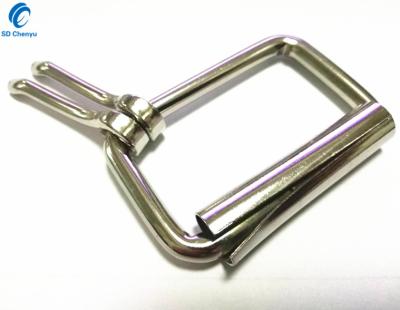 China Two Pin Buckles With Roller Factory Wholesale Sales Lift Duty Silver Plated Metal Two Pin Wire Roller Buckles for sale