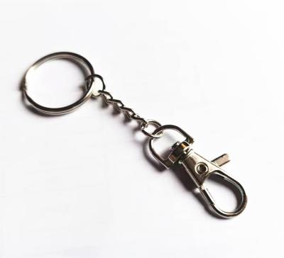 China 25mm Metal Split Key Bulk Chain Ring With Hook For DIY for sale