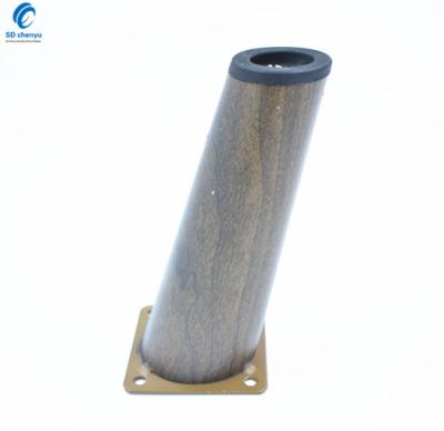 China Modern Wholesale 150mm Wooden Grain Walnut Metal Furniture Legs Replacement for sale