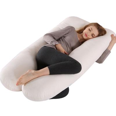 China Custom Crystal Velvet /Non-woven fabric/polyester fiber U shape memory foam pregnant maternity nursing pillow for pregnancy for sale