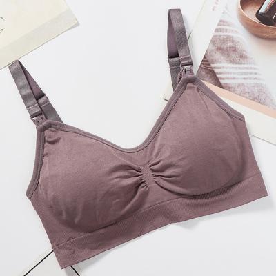 China Wholesale Seamless Breathable No Yarn Soft Breastfeeding Smooth Sports Maternity Ultra Nursing Bra For Breastfeeding for sale