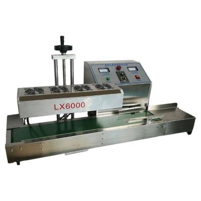 China LX-6000H Food Bottle Cap Sealing Machine Induction Sealer Bottle Sealing Machine Continuous Induction for sale