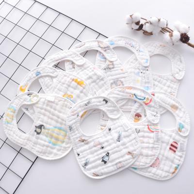 China Washable Cheap Price Colorful Bandana Organic Cotton Muslin Newborn Baby Bibs for sale