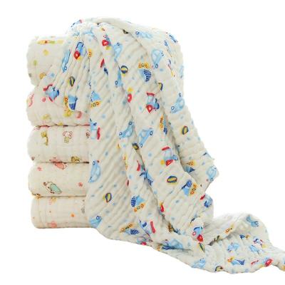 China PORTABLE Factory Direct Sales Baby Boy Clothes Swaddle Leaves Printed Blanket Cotton Muslin for sale